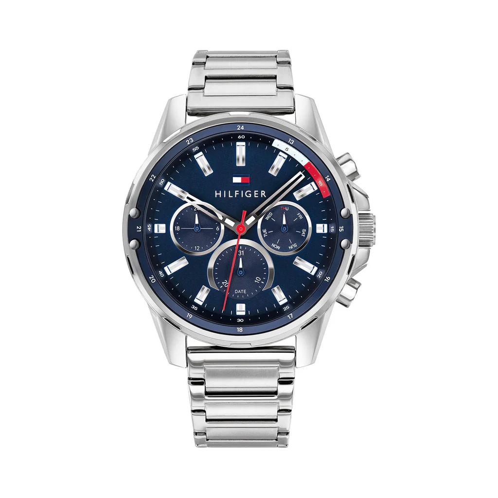 Tommy Hilfiger 1791476 Men's Blue Silicone Band Watch 46mm Tommy Hilfiger 1791476 Men's Blue Silicone Band Watch 46mm