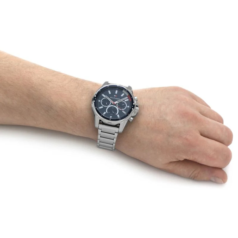 Tommy Hilfiger 1791476 Men's Blue Silicone Band Watch 46mm Tommy Hilfiger 1791476 Men's Blue Silicone Band Watch 46mm