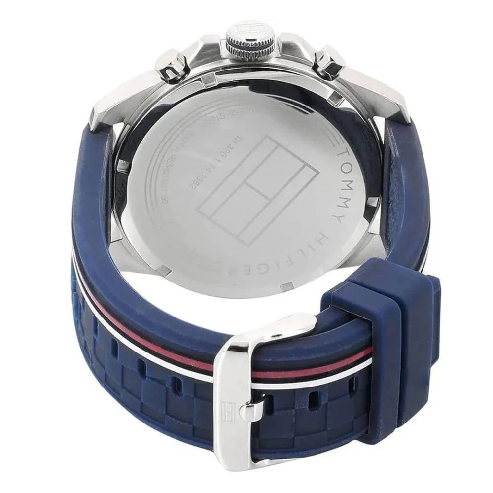 Tommy Hilfiger 1791476 Men's Blue Silicone Band Watch 46mm Tommy Hilfiger 1791476 Men's Blue Silicone Band Watch 46mm