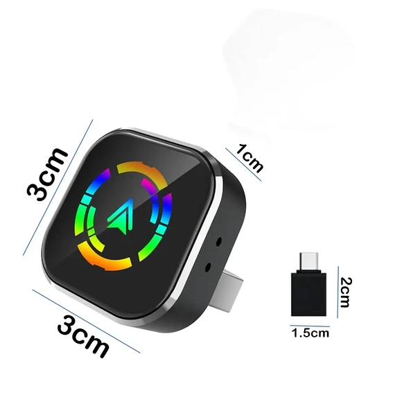 محول كاربلاي لاسلكي مع محول من يو إس بي إلى تايب سي محول كاربلاي لاسلكي مع محول من يو إس بي إلى تايب سي