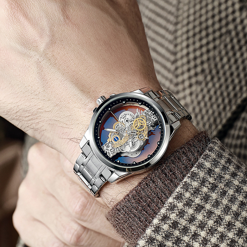 ساعة هيكلية ميكانيكية فاخرة - فن الهندسة على معصمك (إصدار محدود)