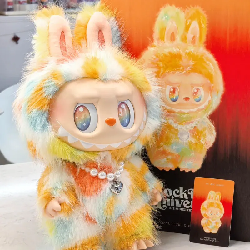 Porte-clés visage en vinyle Labubu, 100 % authentique / Vérifié POP MART